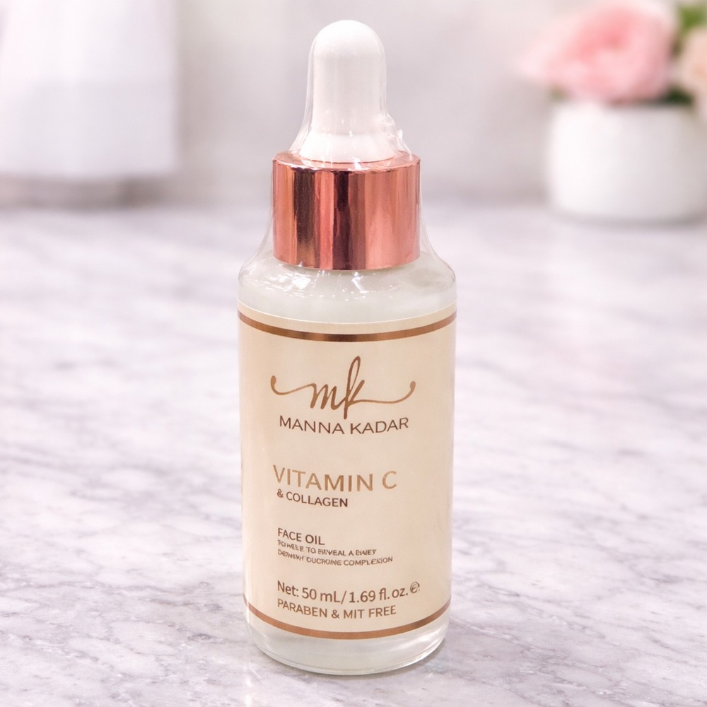 Manna Kadar Vitamin C Collagen Face Oil 50ml Brightening Hydrating Serum New
